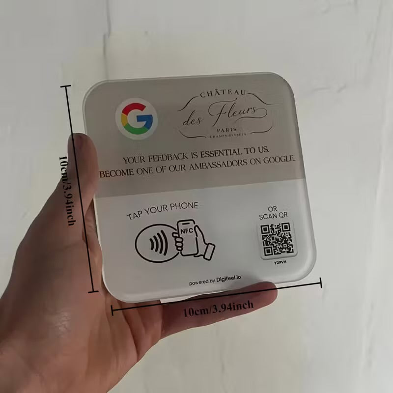 Gepersonaliseerde logo Google review stand