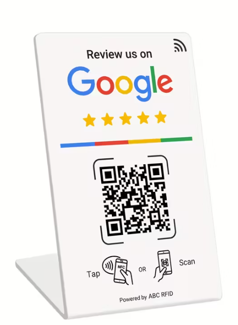 Google Review Bord met NFC-tag – Verhoog je online reputatie in één tik